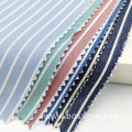 Striped Pattern Upholstery Sofa Woven Linen Viscose Fabric